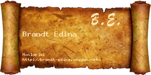 Brandt Edina névjegykártya