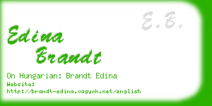 edina brandt business card